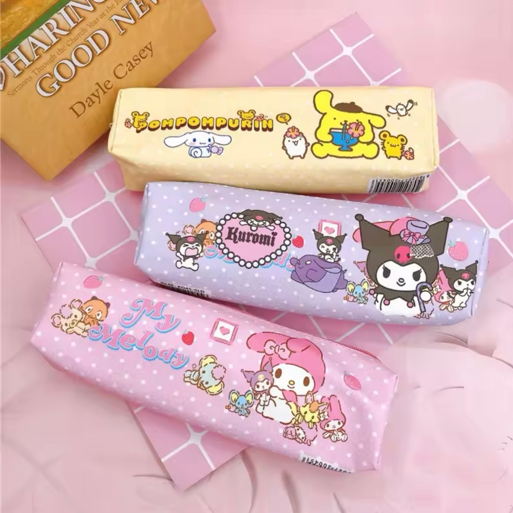 

KP08 Tempat Pensil Gambar Labubu Sanrio Kuromi Melody Purin Karakter Lucu Kotak Pensil Resleting