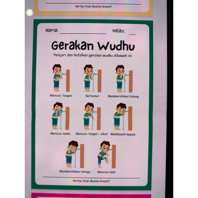 

LATIHAN SOAL TK / SD / PAUD SHOLAT DAN WUDHU 21 LEMBAR