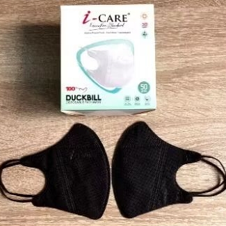 MASKER DUCKBILL I CARE ISI 50 PCS Hitam, putih dan mix warna