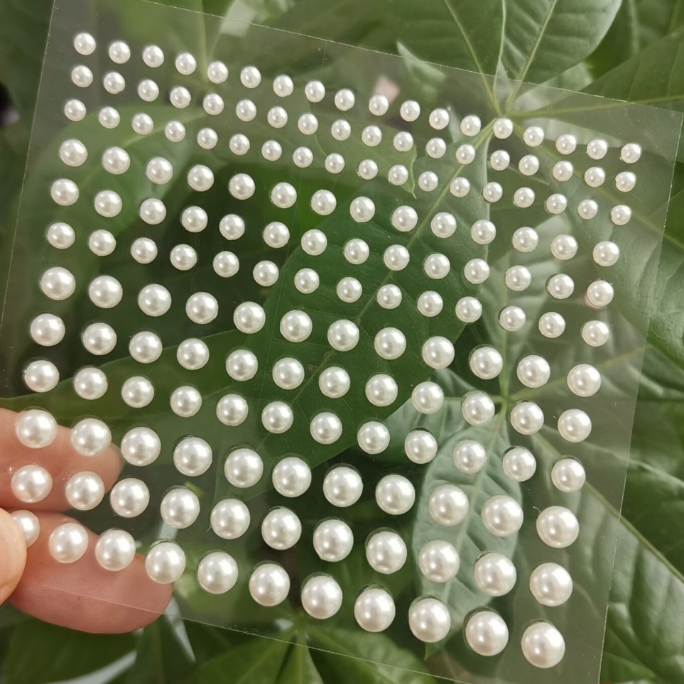 New Style  Hiasan rambut mutiara tempel manik manik tempel pearl stickermutiara rambutstiker wajah k