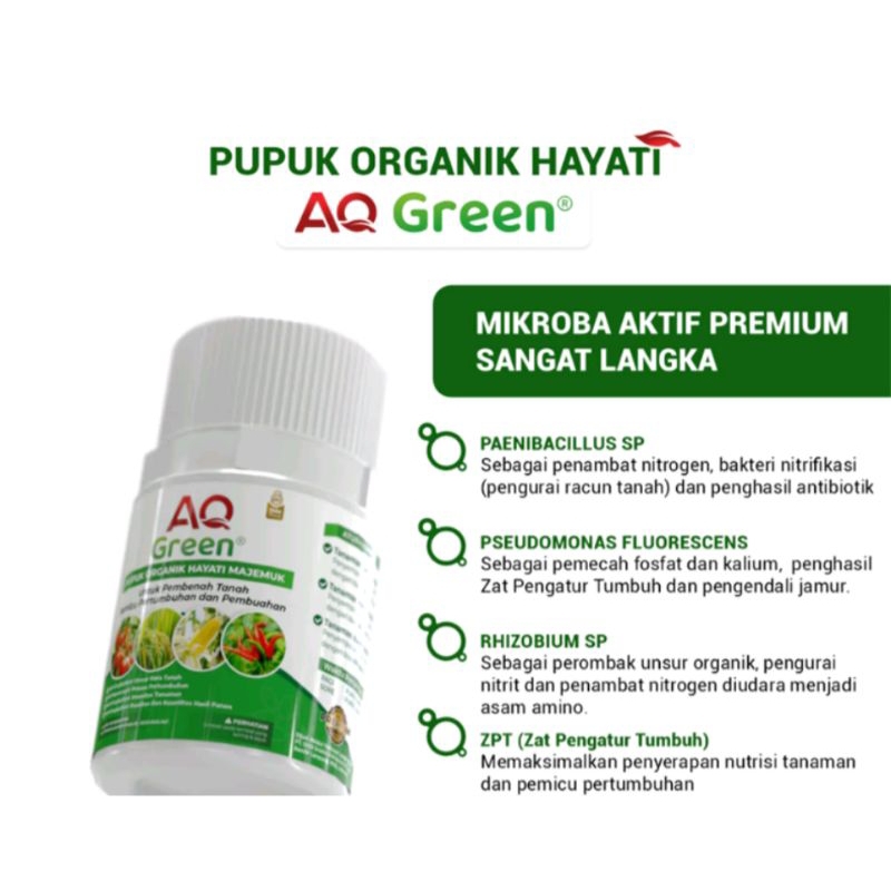 Pupuk Aq Green 45 grm | Organik Hayati Majemuk