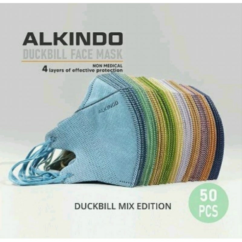 MASKER DUCKBILL ALKINDO 4PLY / MIX WARNA (50)