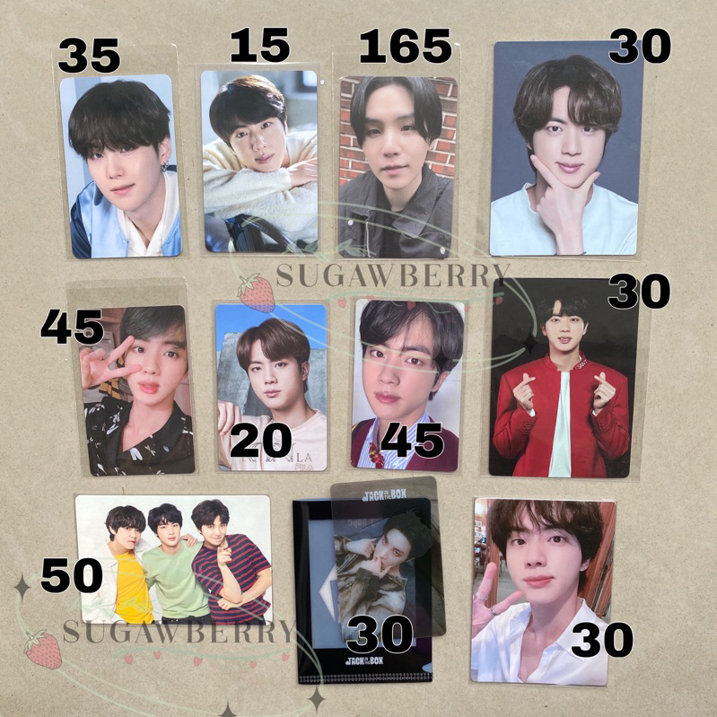 PC Photocard BTS MPC suga yoongi persona jin seokjin album dicon mpc ly japan tour kim line fila mot