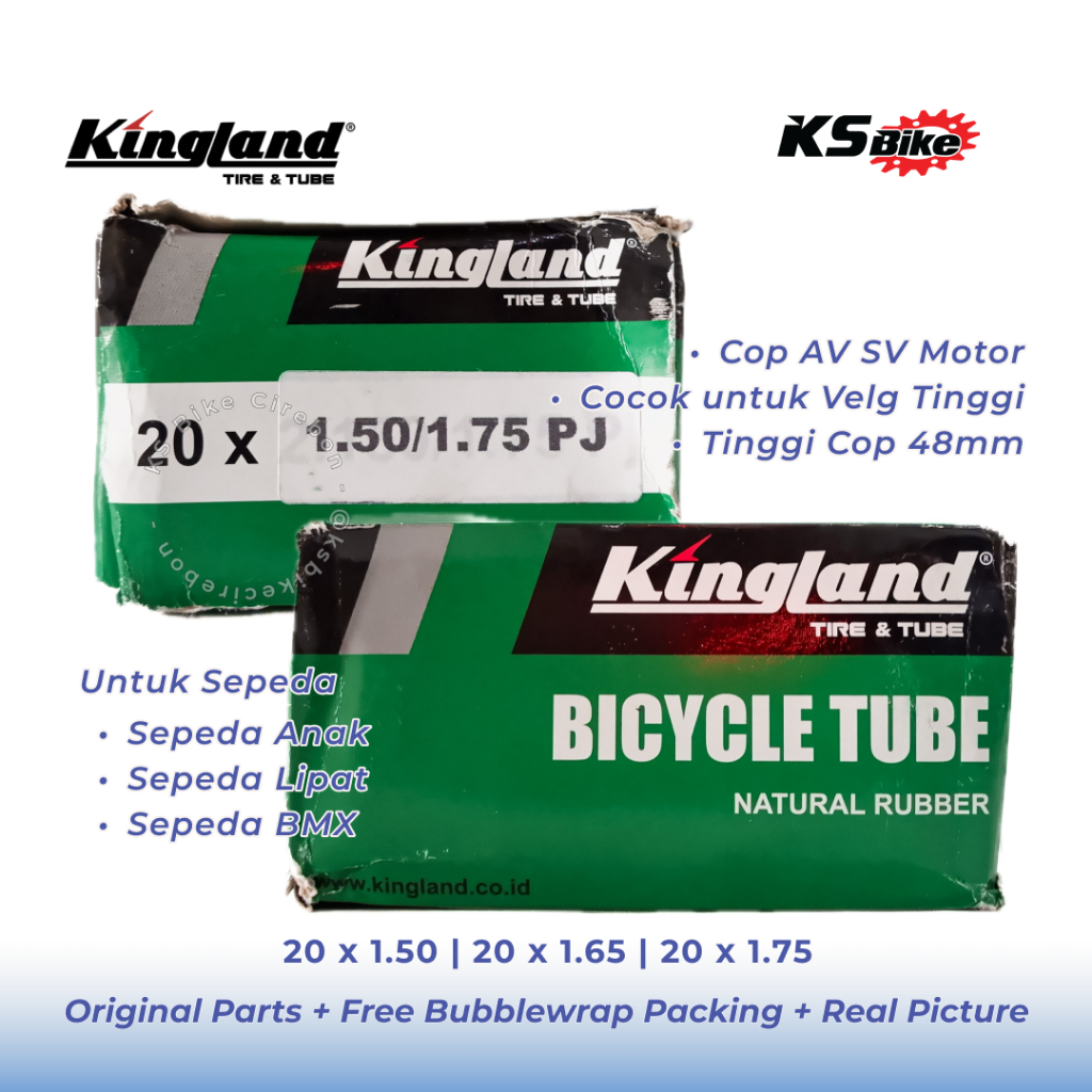 Ban Dalam Sepeda 20 x 1.50 1.75 Cop AV SV Motor Panjang 48mm Velg Tinggi Bicycle Tire Sepeda Gunung 