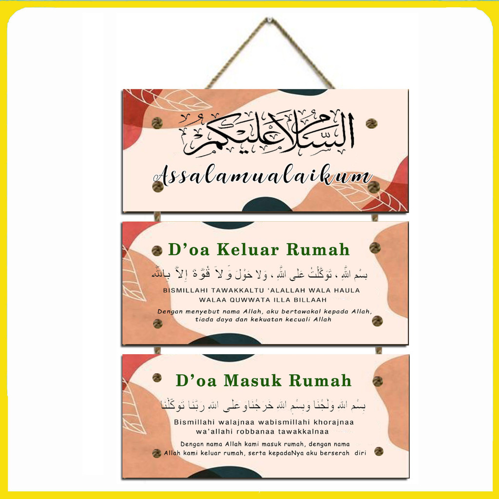 Hiasan Dinding Gantung doa Keluar Masuk Rumah Susun 3