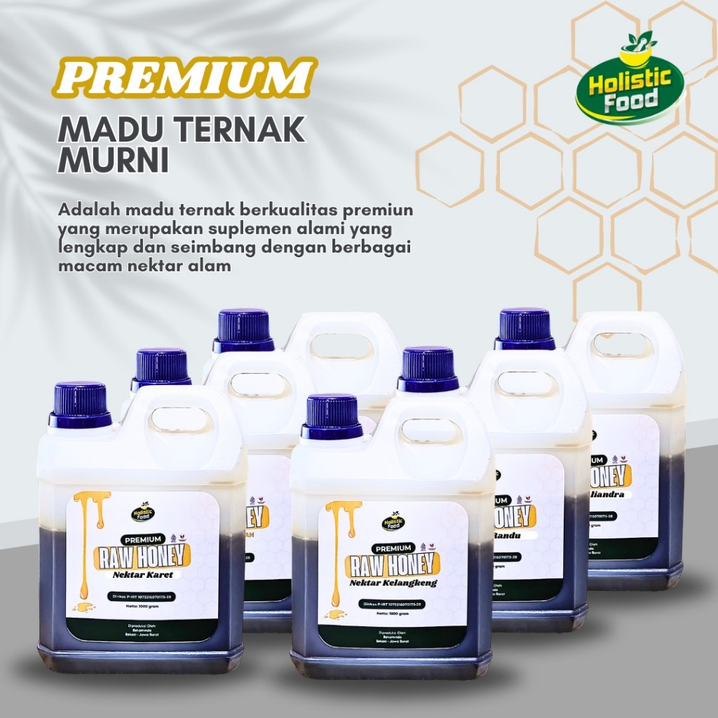 

Madu Murni Asli 100% Original Tanpa Campuran 1kg Raw Honey Organic Kualitas Premium