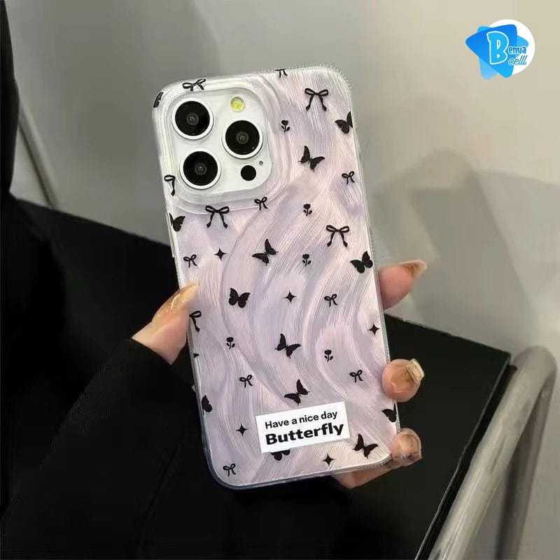 SS964 GL069 Case For XIAOMI REDMI NOTE 7 8 9 10 11 11S 12 13 POCO M3 M6 X6 X3 PRO Purple Butterfly B