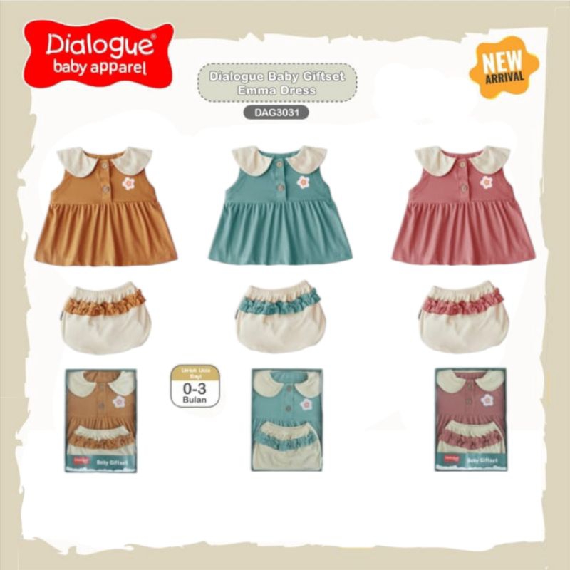 DIALOGUE GIFTSET DRESS BABY EMMA