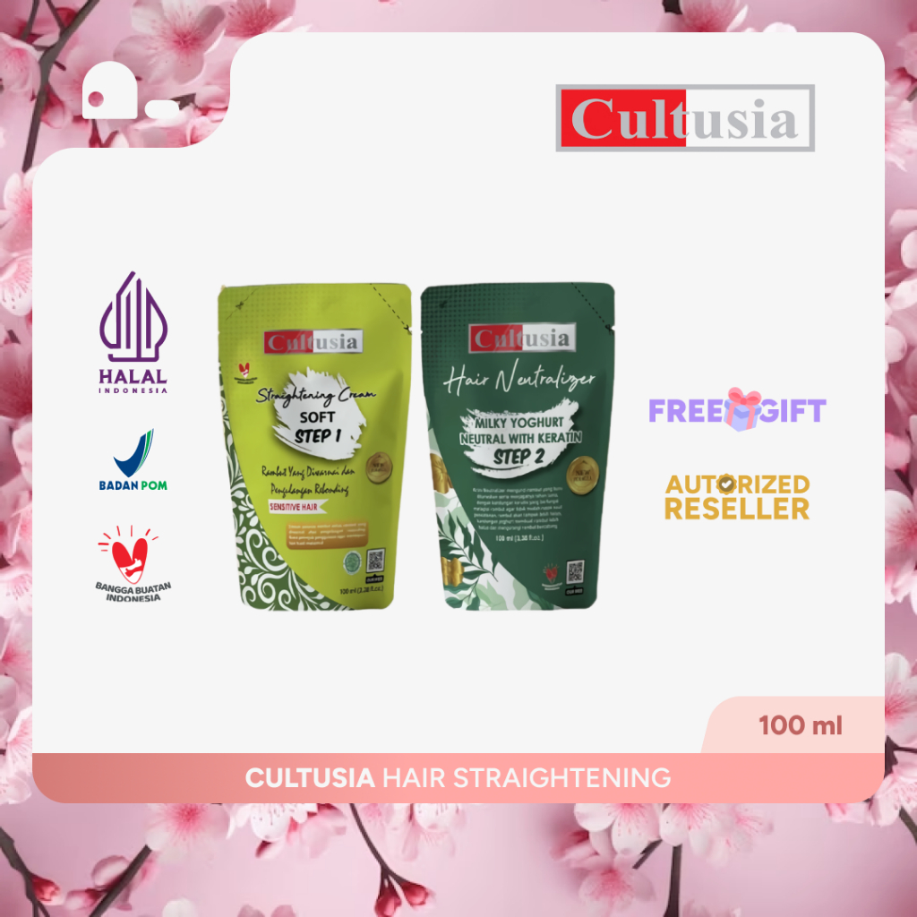 Cultusia Straightening Resistant 100ml | Straightener Obat Smoothing Rambut Keratin Pelurus Permanen
