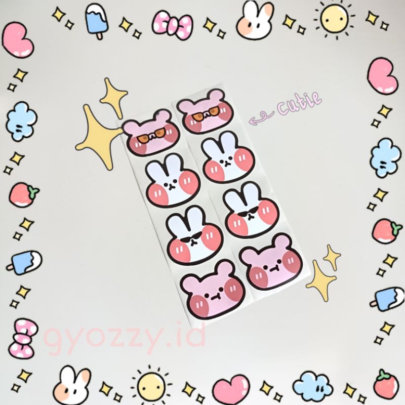 Cute Sticker, Packing Sticker, Cute Aesthetic Rabbit Sticker for journal