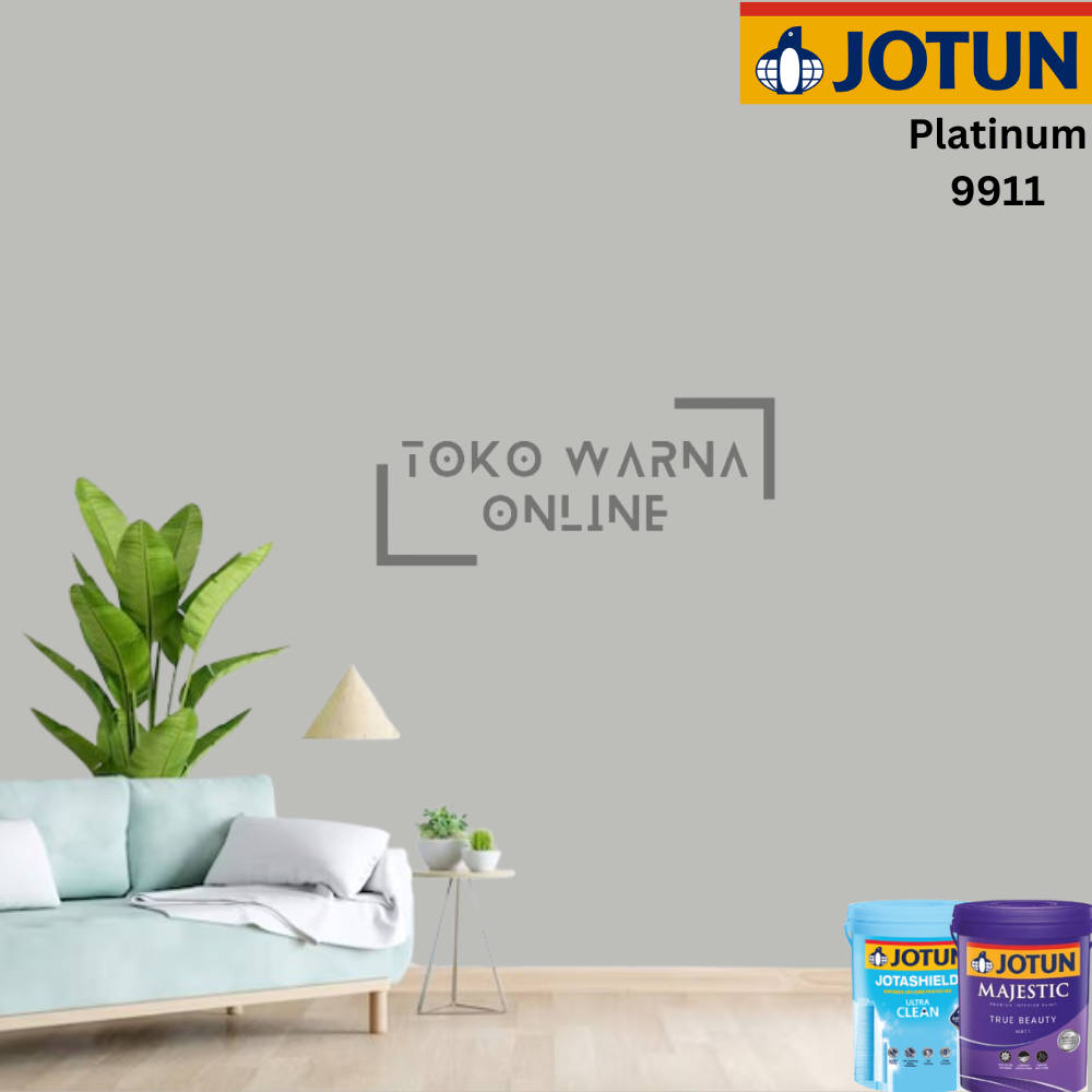 CAT TEMBOK INTERIOR JOTUN MAJESTIC / ESSENCE / JOTAPLAST SERIES - PLATINUM 9911 (GALON)