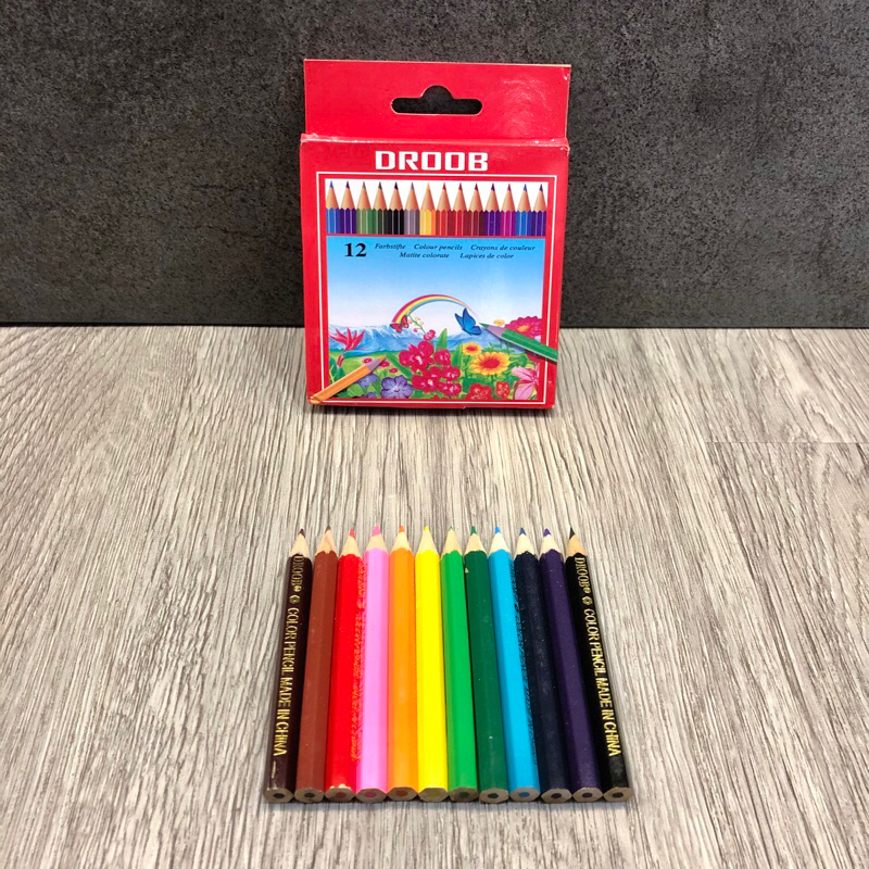 

Pensil warna anak isi 12 warna/Coloring pencil/Pensil warna kayu/Pensil warna murah