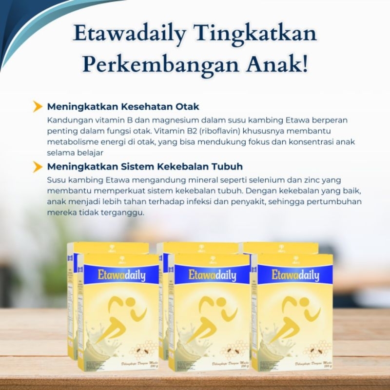 

etawadaily susu kambing etawa plus madu BPOM halal 200g