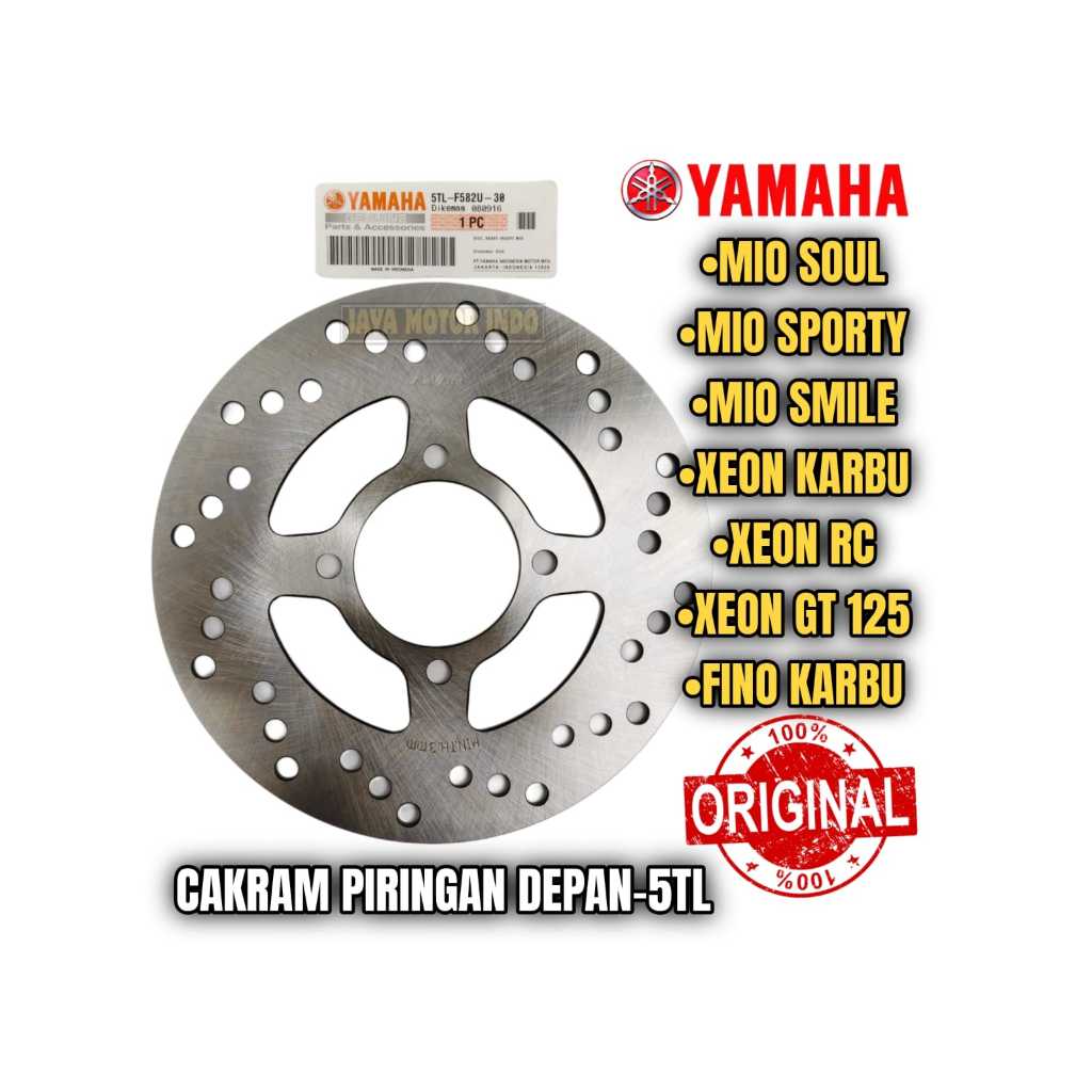 CAKRAM DEPAN 5TL ASLI YAMAHA MIO SOUL,MIO SPORTY,MIO SMILE,XEON KARBU,XEON RC,XEON GT 125,FINO KARBU