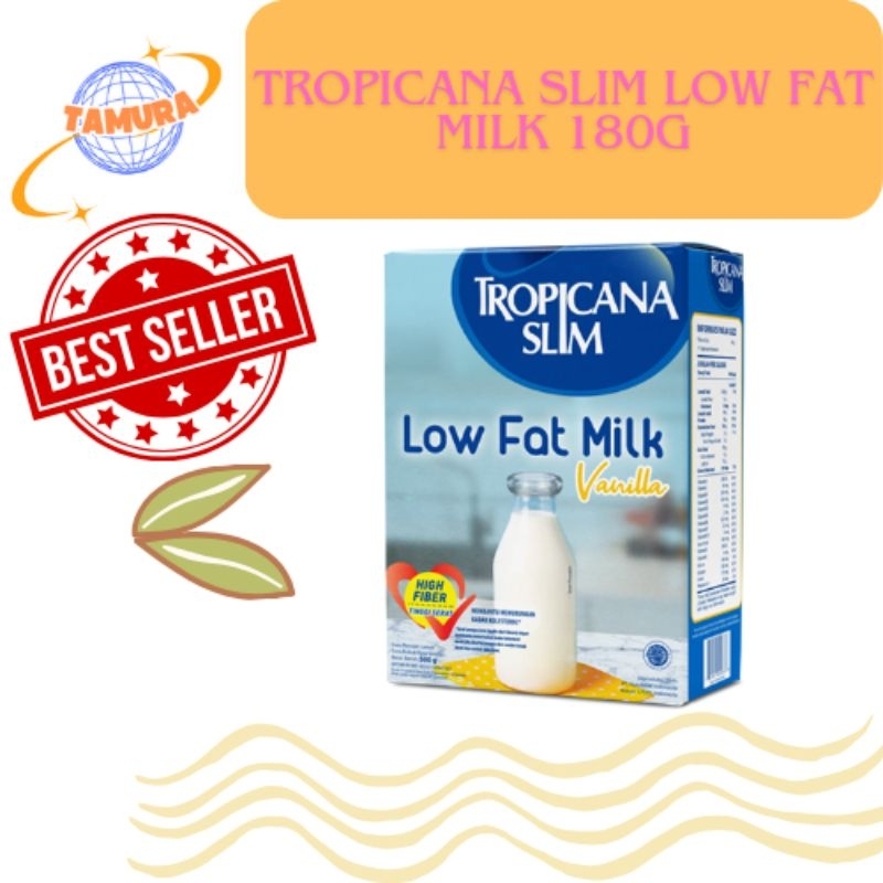 

SUSU RENDAH GULA /TROPICANA SLIM SUSU BUBUK LOW FAT MILK VANILA 180G/BOX