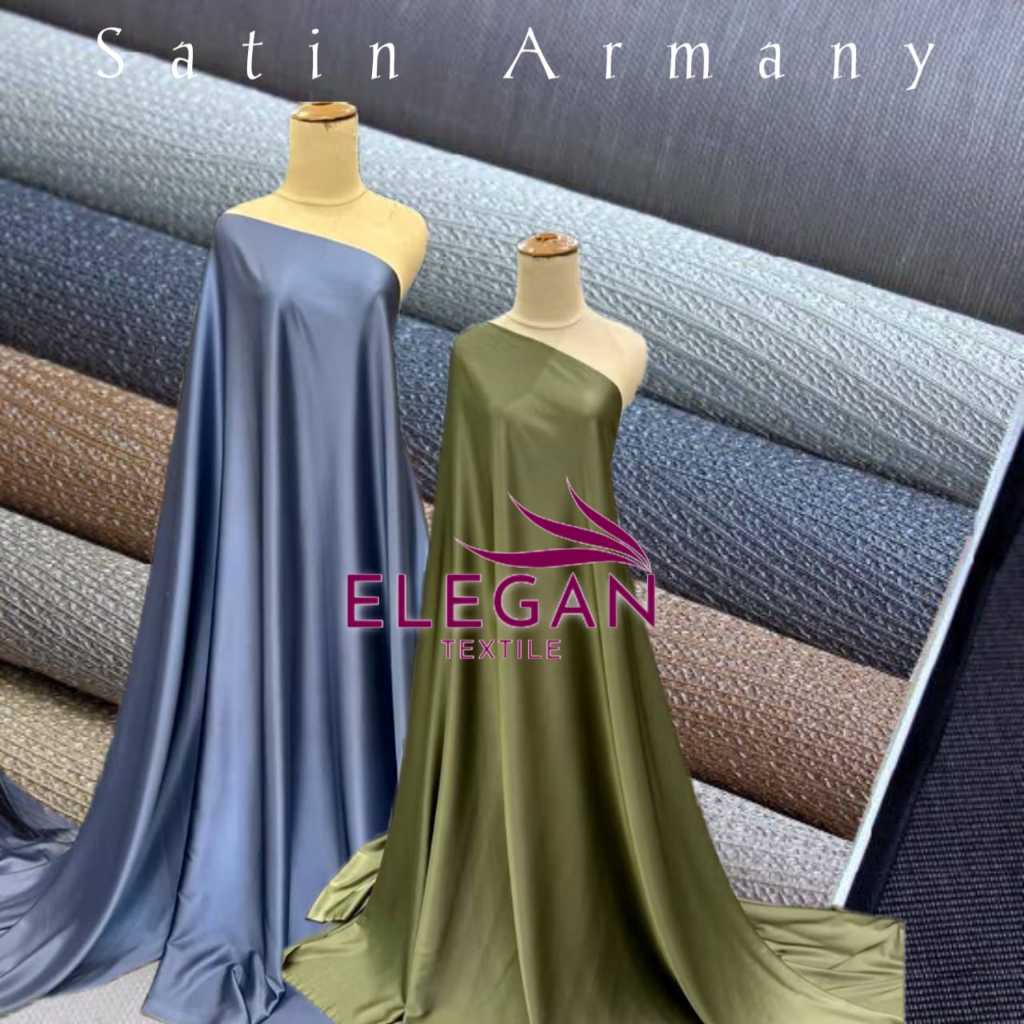 Kain Satin Armani Super Silk 100% Original Premium Bahan Satin Polos Untuk Gamis Seragam Bridesmaid