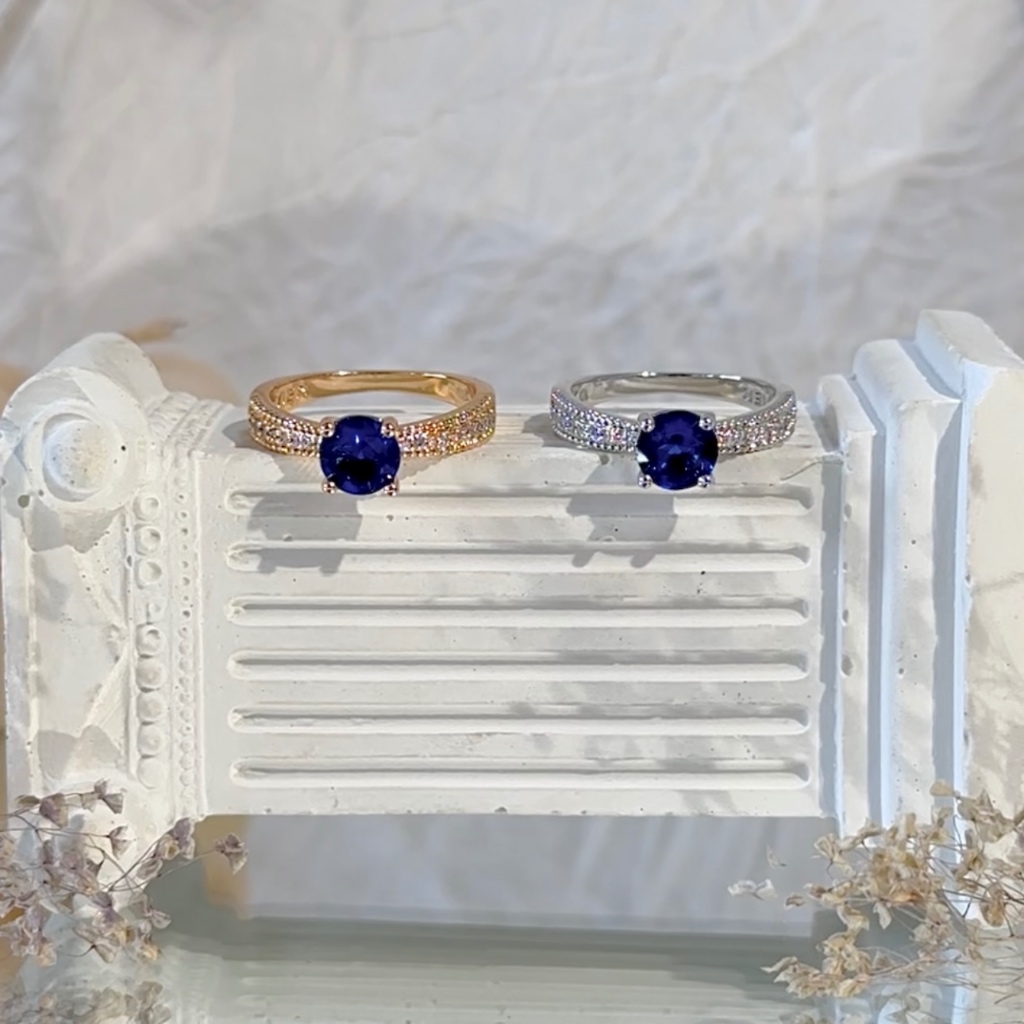 Beeverly - Cincin Vier Bahan Xuping Model Mata Biru