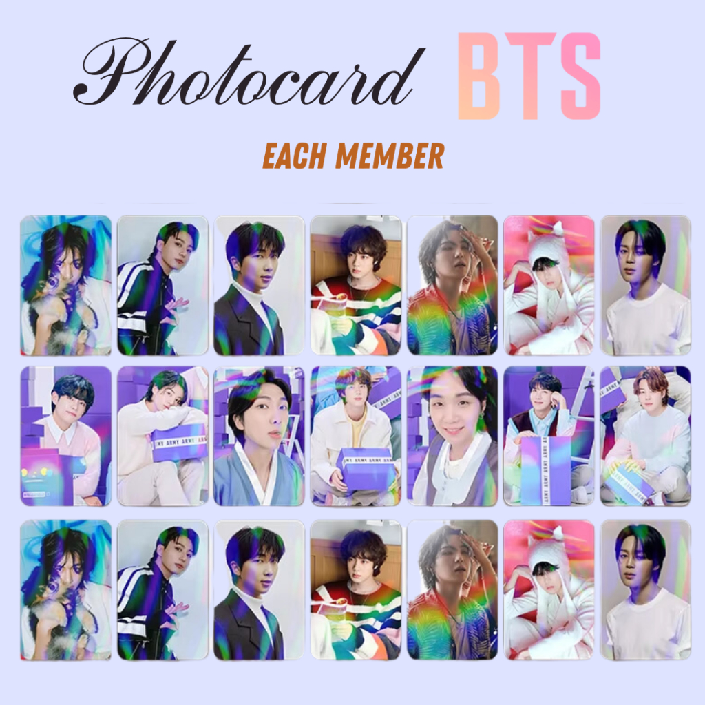 Photocard PC Lomo Card Hologram BTS PER MEMBER Import Satuan | Photo Card Kpop Boyband BTS