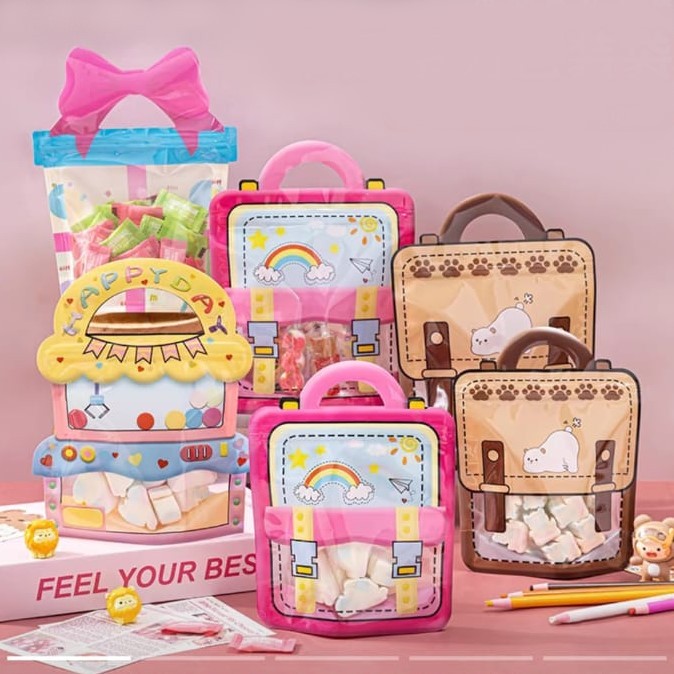 

Plastik Snack Hadiah Ziplock Birthday Packaging Goodie Bag CAT PAW, Gift bag