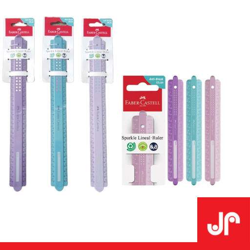 

FABER CASTELL SPARKLE LINEAL RULER / PENGGARIS SPARKLE ANTI BREAK RESISTANT