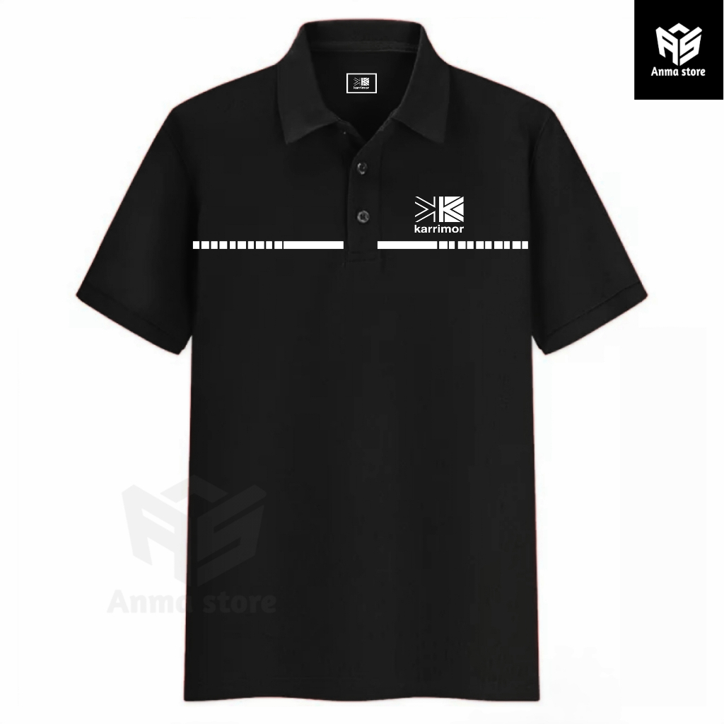 Kaos Kerah Polo shirt Hiking Outdoor Karrimor Dotted
