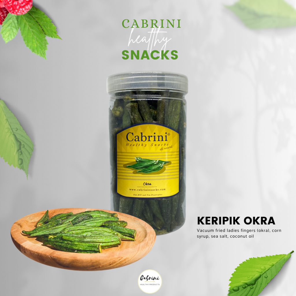 

Keripik Okra Cabrini Snacks Ladies' Fingers Volume 1000 ml Keripik Sayur Vacuum Fried Sehat Diet