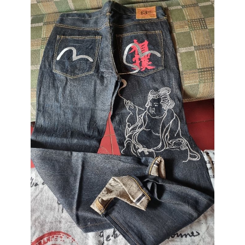 jeans evisu lot2000 13 oz denim selvedge