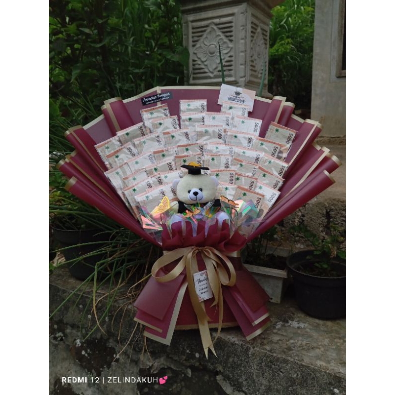 Buket Uang Kosong plus Boneka