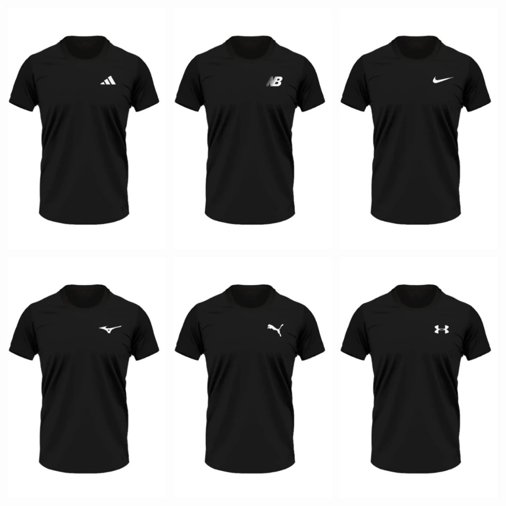 Kaos bulutangkis atasan olahraga pria baju badminton dryfit logo sport logo polyflex kaos jersey hit