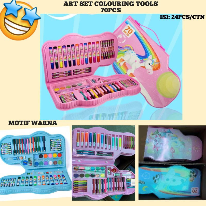 

Crayon set 70pcs Pensil Warna