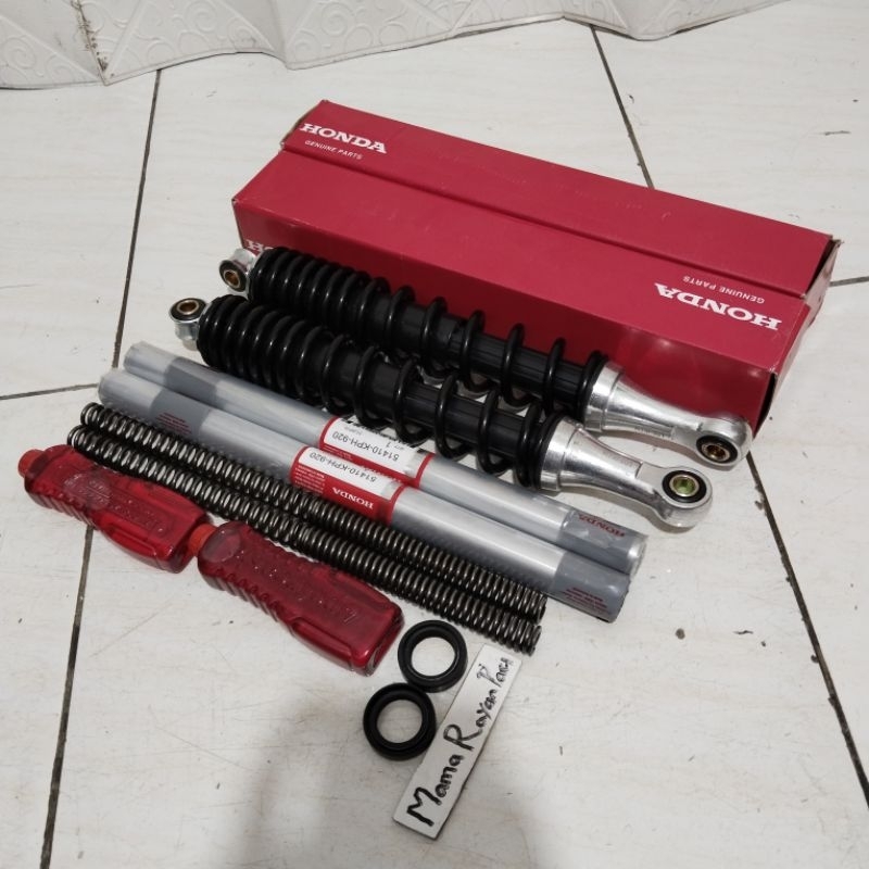 As Shock Depan+Belakang Supra X 125 Old/Lama Supra X 125 Karbu Sepasang Komplit Depan+Belakang As Sh