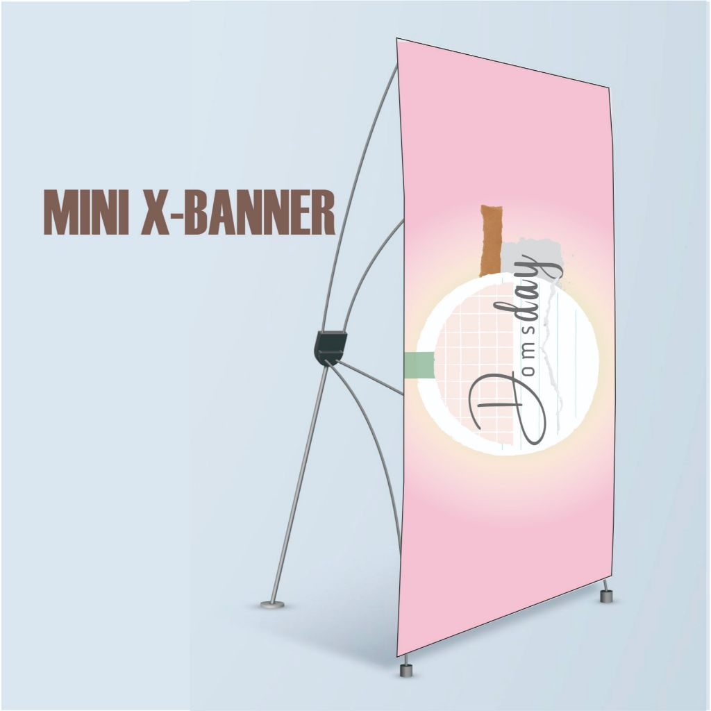 Mini X-Banner , Table Banner , Banner Meja , Custom mini x-banner BISA COD