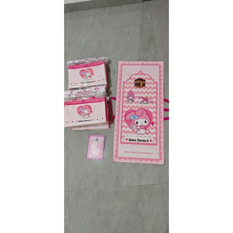 souvenir Ulang Tahun Sajadah Tas Travel  Anak