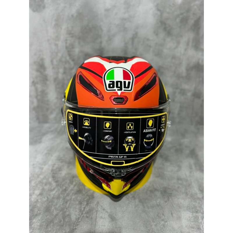 HELM PISTA CLONE 1:1 FULL FACE AGV PISTA REDBULL PREMIUM