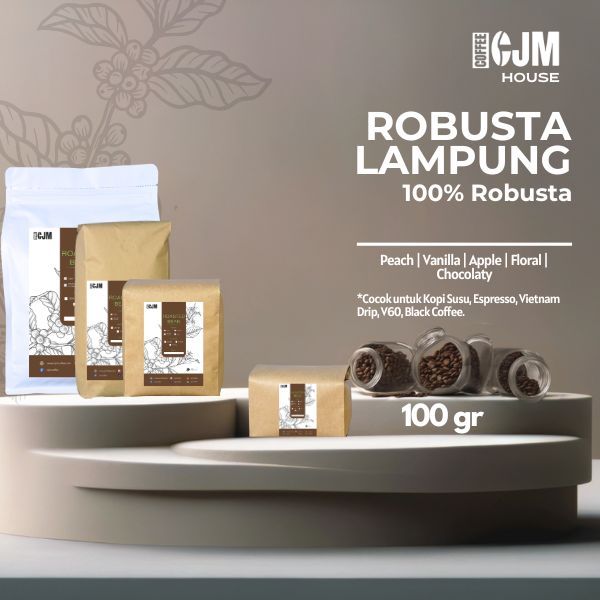 

100Gr Robusta Lampung | CJM Coffee House | Kopi Super Premium Asli | Kopi Lampung Premium Original