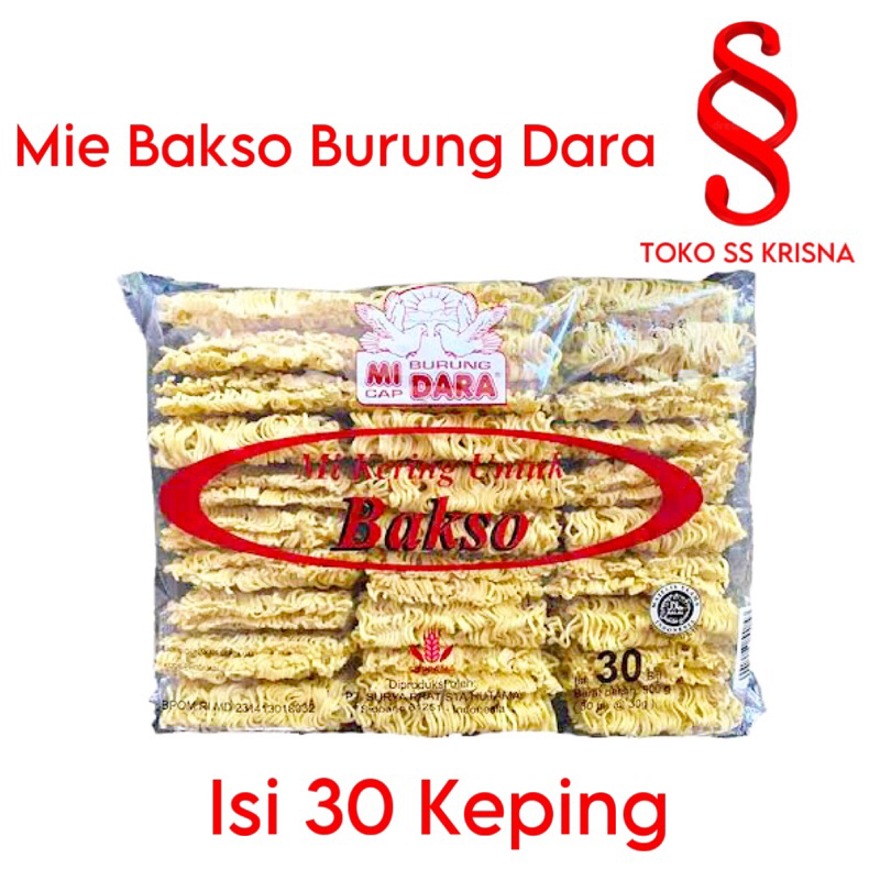 

Mie Bakso Burung Dara isi 30 Keping