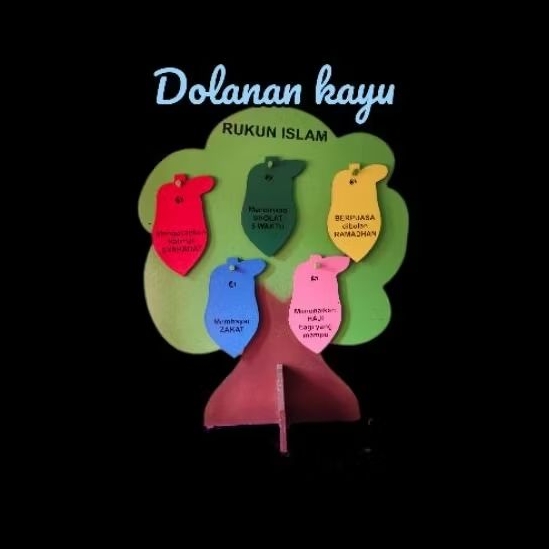 mainan Pohon rukun islam/mainan kayu