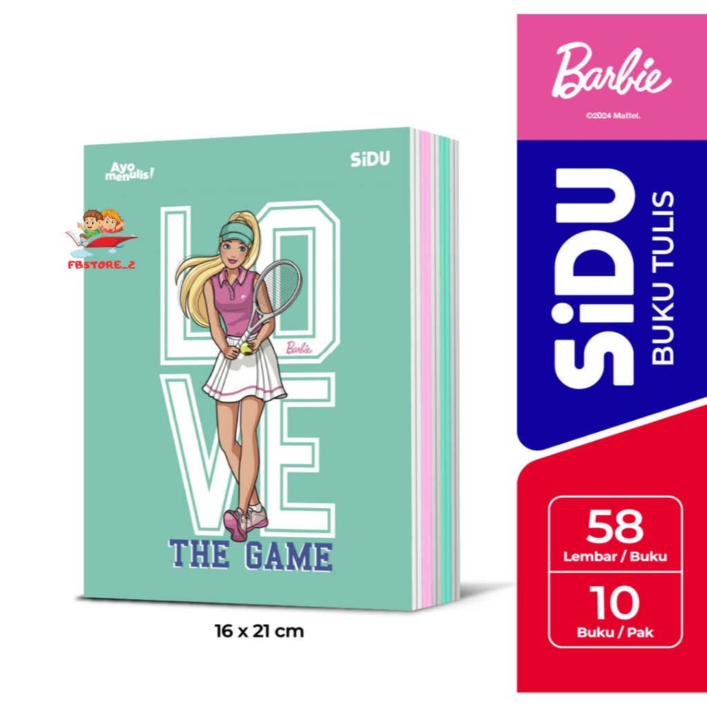 

[BUKU TULIS] SiDU Buku Tulis Barbie 58 Lembar - 10 Buku