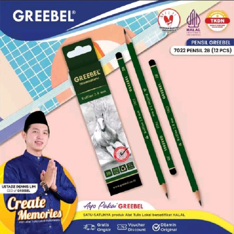 

GREEBEL PENSIL KAYU 2B (7022)