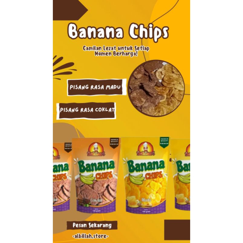 

banana chips by Bellasari ukuran 100gr(Pre-order)