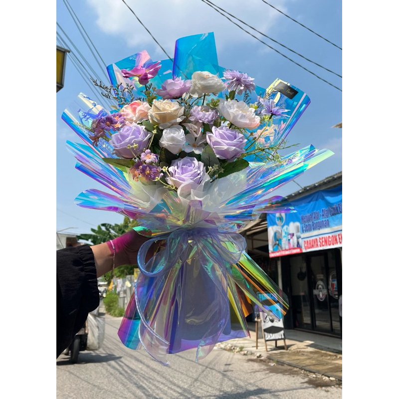 Hologram buket | Buket bunga Artificial | Bunga premium
