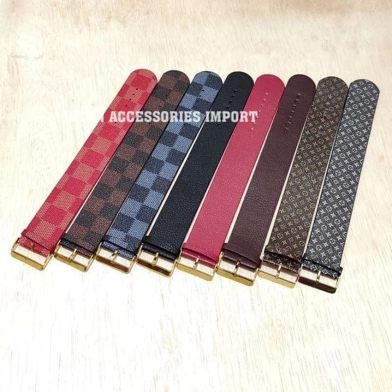 COD✅Gelang Sabuk Kulit Titanium/Gelang jam Titanium Lebar 3cm Premium