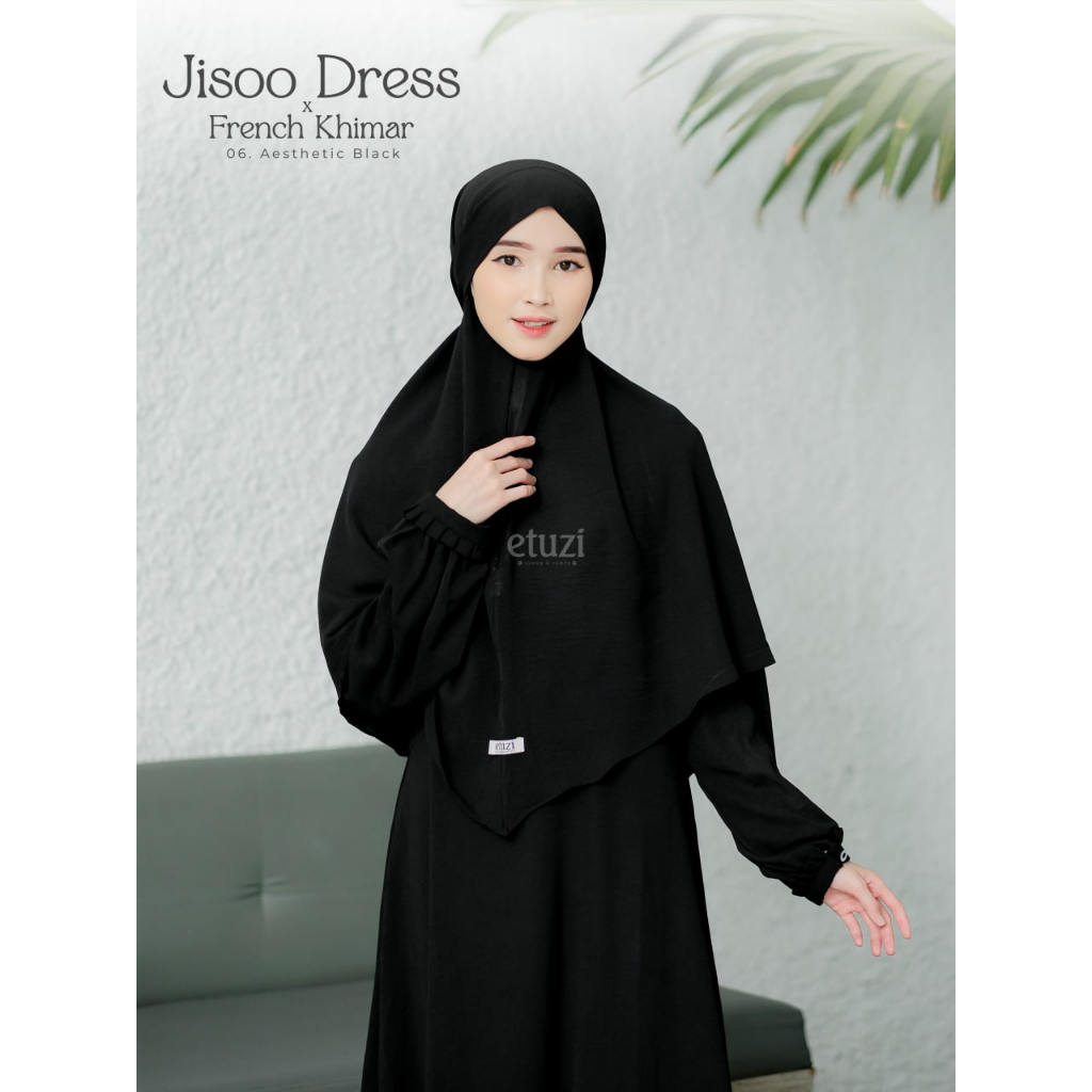 SALE GAMIS SYARI SIMPLE Dress Jisoo By ETUZI Crinkle Airflow Gamis Cantik SET KHIMAR