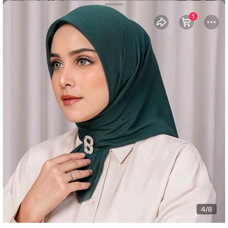 Jilbab Segiempat Buttonscarves Polos