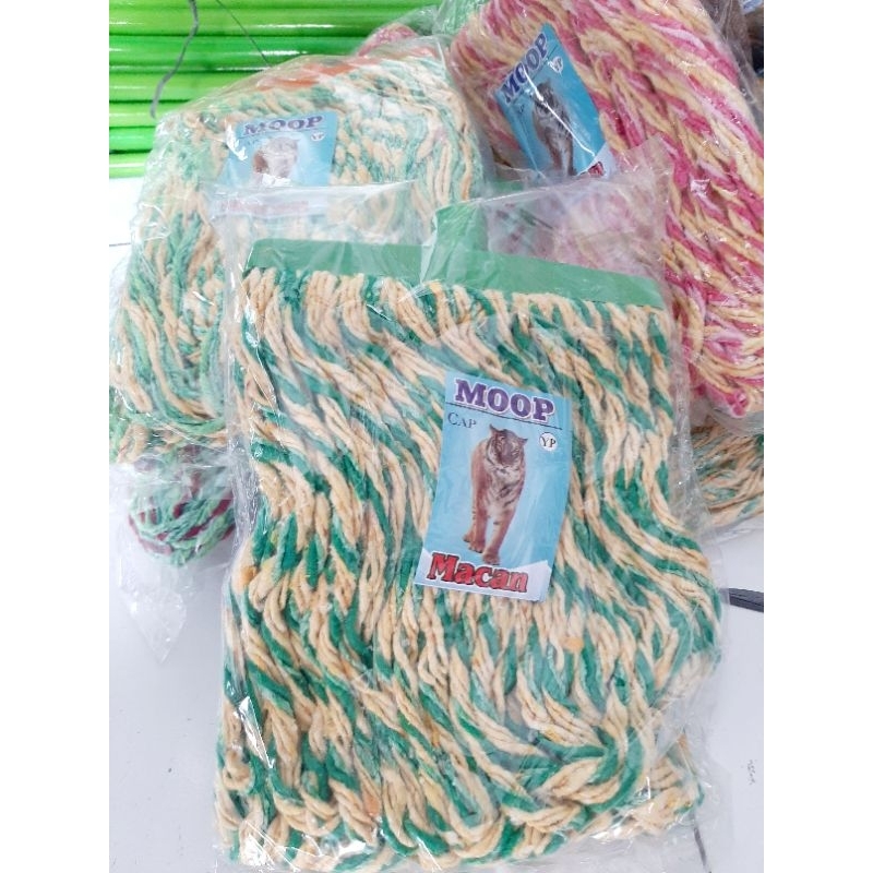 Tivana Home Pel Lantai Rumah Pel Er Pel Sumbu Serbaguna Gagang Kayu Sumbu Bisa Refill ( Gagang+Sumbu