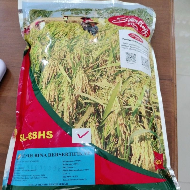 benih padi STERLING SEEDS SL-8SHS 1kg exp februari 2025