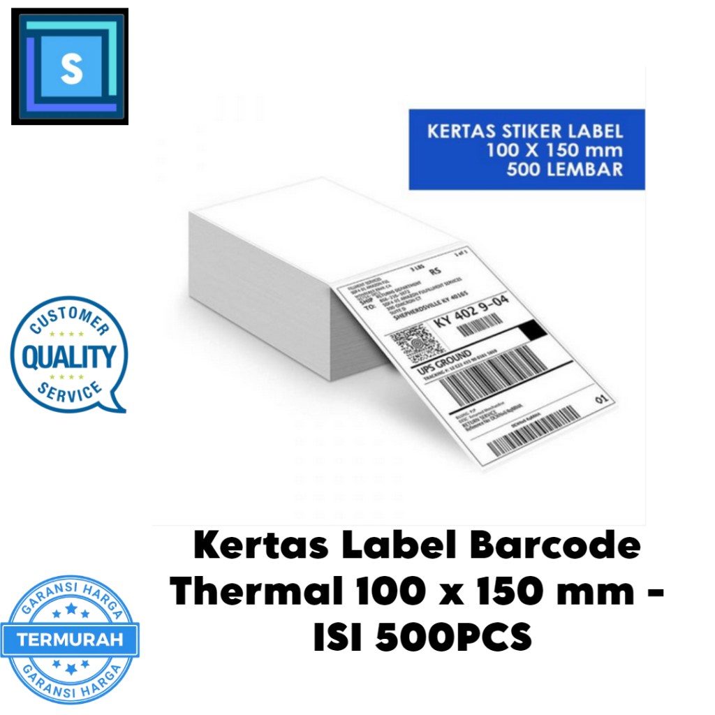 

Kertas Label Thermal 100 x 150 mm - ISI 500PCS