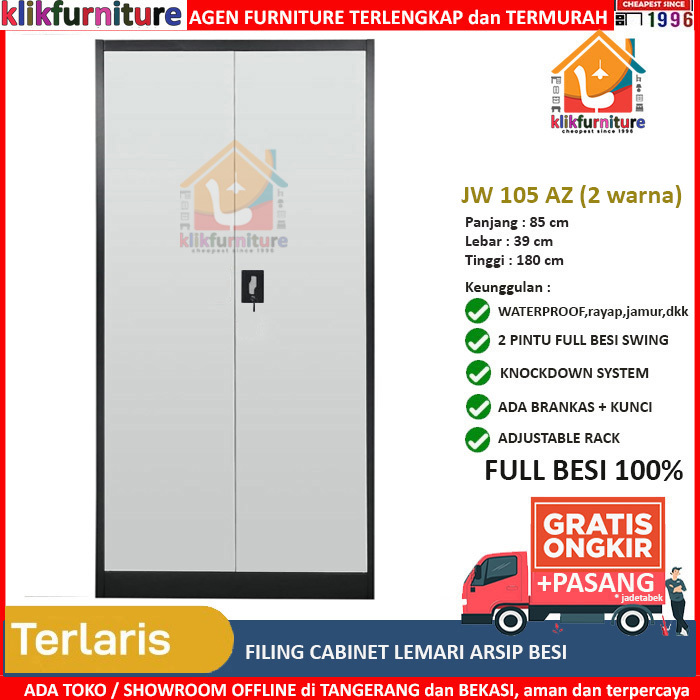 Filing Cabinet Besi Lemari Arsip Kantor 2 Pintu Full Plat AK 05 / 105