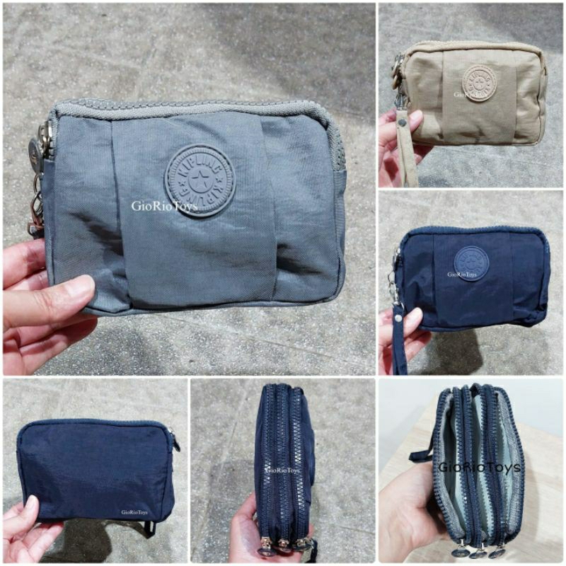 Dompet HP Kipling Banyak Sekat/Ruang 3 Resleting / Dompet Koin