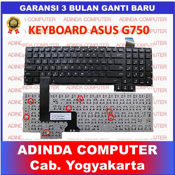 Keyboard Asus ROG G750 G750J G750JH G750JM G750JS G750JW G750JX G750JZ